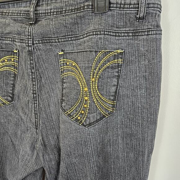 South Pole Jeans Sz 18 Womens Plus Medium Back Wash MidRise Pocket Bling Grunge - Picture 7 of 9